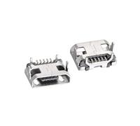 TA-VIGOR Lot de 10 connecteurs micro USB femelles, 5 broches à 180 degrés, adaptateur de remplacement pour téléphone à souder USB, réparation de remplacement