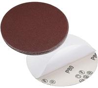 TA-VIGOR Lot de 10 disques abrasifs PSA de 150 mm, grain 80, 15,2 cm, disques abrasifs auto-adhésifs en oxyde d'aluminium pour ponçage du bois, de la peinture, du plastique et du métal