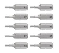 TA-VIGOR Lot de 10 embouts de tournevis hexagonaux H2.0 - Tige hexagonale de 6,35 mm de long - Tête hexagonale magnétique en acier S2 pour perceuse électrique et tournevis électrique