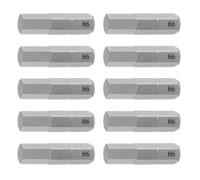 TA-VIGOR Lot de 10 embouts de tournevis hexagonaux H6.0 de 6,35 mm de long, tête hexagonale magnétique en acier S2 pour perceuse électrique et tournevis électrique