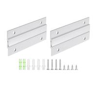 TA-VIGOR Lot de 10 paires de crochets à taquet français de 10,2 cm en aluminium robuste en forme de Z avec vis et niveaux pour accrocher des miroirs, des cadres, des étagères, des œuvres d'art