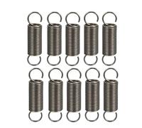 TA-VIGOR Lot de 10 ressorts de traction avec double crochet, diamètre du fil de 1 mm, diamètre extérieur de 10 mm, longueur libre de 40 mm, ressort en acier pour réparations de bricolage, machines