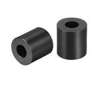 TA-VIGOR Lot de 100 rondelles d'espacement rondes en ABS, diamètre intérieur 3,2 mm, diamètre extérieur 7 mm L, 6 mm, noir non fileté, entretoises d'isolation pour vis électriques, interrupteur et