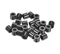 TA-VIGOR Lot de 100 rondelles d'espacement rondes en ABS, diamètre intérieur 4,2 mm, diamètre extérieur 7 mm L, 6 mm, noir non fileté, entretoises d'isolation pour vis électriques, interrupteur et