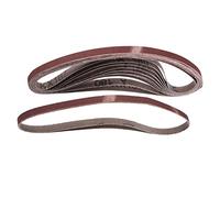 TA-VIGOR Lot de 12 bandes abrasives grain 120, 9 mm x 533 mm en oxyde d'aluminium pour ponceuse à bande et meuleuse