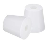 TA-VIGOR Lot de 2 bouchons coniques en caoutchouc de 24 mm à 28 mm - Bouchons en silicone percés - Bouchons de laboratoire avec trou - Pour bouteilles de laboratoire, maison, conteneurs en verre