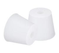 TA-VIGOR Lot de 2 bouchons coniques en caoutchouc percés de 27 mm à 36 mm, bouchons de laboratoire en caoutchouc avec trou pour bouteilles de laboratoire, maison, conteneurs en verre, tubes à essai