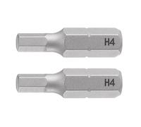 TA-VIGOR Lot de 2 embouts de tournevis hexagonaux H4.0 de 6,35 mm de long, tête hexagonale magnétique en acier S2 pour perceuse électrique et tournevis électrique