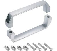 TA-VIGOR Lot de 2 poignées d'armoire de 180 mm en alliage d'aluminium, poignées de tiroir modernes en forme de U pour armoires, armoires et meubles - Argenté