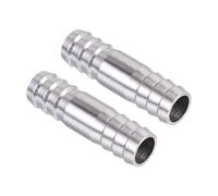 TA-VIGOR Lot de 2 raccords de tuyau cannelés, 16 mm x 55 mm, raccords droits en acier inoxydable, adaptateur rapide pour tuyau d'air, conduite de carburant, tuyau d'eau