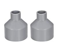 TA-VIGOR Lot de 2 raccords réducteurs DWV en PVC - 20 mm x 50 mm - Pour réducteur de conduit et systèmes de plomberie d'alimentation en eau - Gris