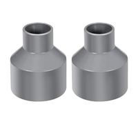 TA-VIGOR Lot de 2 raccords réducteurs DWV en PVC - 32 mm x 63 mm - Pour réducteur de conduit et systèmes de plomberie d'alimentation en eau - Gris