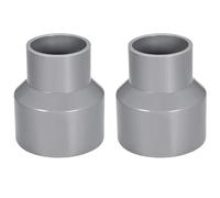 TA-VIGOR Lot de 2 raccords réducteurs DWV en PVC - 50 mm x 75 mm - Pour réducteur de conduit et systèmes de plomberie d'alimentation en eau - Gris