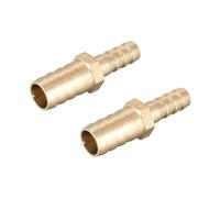 TA-VIGOR Lot de 2 réducteurs de raccords cannelés droits en laiton, 12 mm à 8 mm raccords réducteurs en laiton connecteur droit pour eau, gaz, huile, bateau, tuyau d'air