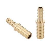 TA-VIGOR Lot de 2 réducteurs de raccords cannelés droits en laiton, 3/8" à 0,6 cm - Raccords droits en laiton pour eau, gaz, huile, bateau, tuyau d'air