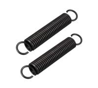 TA-VIGOR Lot de 2 ressorts de traction avec double crochet, 2,5 mm de diamètre, 18 mm de diamètre extérieur, 110 mm de longueur, ressort de tension double crochet en acier pour réparation de bricolage