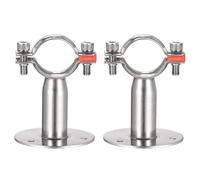 TA-VIGOR Lot de 2 supports de tuyau réglables en acier inoxydable 304, support de serrage mural et de plafond pour tubes de 38 à 40 mm, collier de serrage robuste avec pièces de montage