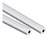 TA-VIGOR Lot de 2 tubes ronds en aluminium 6063, 12 mm de diamètre extérieur 5 mm DI 300 mm de long, tuyaux droits en aluminium pour ameublement, machines, bricolage