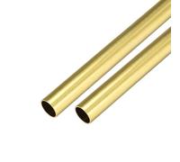 TA-VIGOR Lot de 2 tubes ronds en laiton - 12 mm de diamètre extérieur - 0,5 mm d'épaisseur - 300 mm de long - Haute résistance - Pour bricolage, jardinage, loisirs créatifs