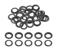 TA-VIGOR Lot de 20 œillets en métal avec rondelles, kit d'œillets en cuivre très résistant pour rideaux, bâches, ceintures, chaussures, sacs, bricolage, 20 mm, noir