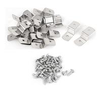 TA-VIGOR Lot de 20 supports en métal pour cadre photo en forme de Z avec vis 40 mm x 13 mm x 11 mm
