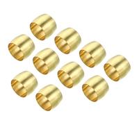 TA-VIGOR Lot de 25 embouts de compression en laiton pour tube OD de 6 mm - Kit d'assortiment d'olives pour tuyau d'huile, d'eau et d'air