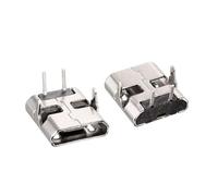 TA-VIGOR Lot de 30 connecteurs micro USB femelles, adaptateur de remplacement pour prise jack à 90 degrés à 2 broches pour téléphone à souder USB, réparation de remplacement