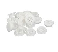 TA-VIGOR Lot de 30 Ouvertures de Bouches d'Aération en Maille Plastique Ronde, 20 Pièces de Grilles d'Aération pour Placards, Armoire, Garde-robe, 30 mm