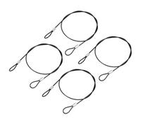 TA-VIGOR Lot de 4 câbles de sécurité de 5 m, câbles de sécurité en acier inoxydable de 2 mm avec extrémités à double boucle pour portail extérieur, éclairage de scène, bagages, valise et verrouillage