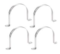 TA-VIGOR Lot de 4 colliers de serrage en U en acier inoxydable pour fixation de tuyaux 100 mm