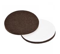 TA-VIGOR Lot de 4 patins ronds en feutre pour pieds de meubles, autocollants et anti-rayures pour sols en bois, stratifié et carrelage Marron 75 mm