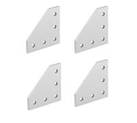 TA-VIGOR Lot de 4 plaques de jonction extérieures en forme de L, 5 trous à 90 degrés pour cadre d'imprimante 3D profilé en aluminium 2020