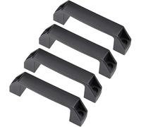TA-VIGOR Lot de 4 poignées de rechange en plastique noir pour placard, porte, armoire, cuisine, bagage - 120 mm d'écart entre les trous