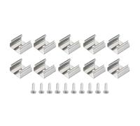 TA-VIGOR Lot de 40 clips de fixation étanches pour bande lumineuse LED, supports de fixation en plastique avec vis pour ruban lumineux néon RVB de 13 à 15 mm, acier inoxydable