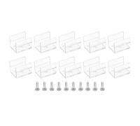TA-VIGOR Lot de 40 clips de fixation pour bande lumineuse LED, supports de fixation en plastique, bande LED étanche avec vis pour ruban lumineux néon RVB de 15,5 à 16,8, transparent