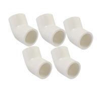 TA-VIGOR Lot de 5 Cornières PVC, Raccords de Tuyau à 45 Degrés - 20 mm de Diamètre - Connecteurs Rapides pour Tuyau d'Eau Blanche - Raccords d'Angle pour Étagère de Jardin