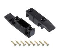 TA-VIGOR Lot de 5 fixations en plastique pour panneaux de meubles, 64 x 15 mm, fixations d'angle avec vis pour connexion de colonne romaine pour armoire, étagères, bibliothèques et meubles