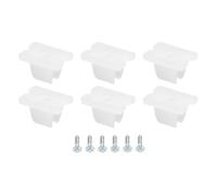 TA-VIGOR Lot de 50 clips de montage étanches pour bande LED - Supports de fixation - Pinces de fixation étanches avec vis pour bande LED de 5 à 6 mm en silicone - Translucide