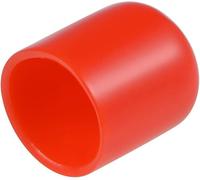 TA-VIGOR Lot de 50 embouts en caoutchouc ronds flexibles de 12 mm ID - Cache-boulons en vinyle rouge pour vis, tubes, câbles, fils, etc