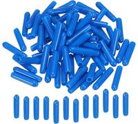 TA-VIGOR Lot de 50 embouts en caoutchouc ronds flexibles de 2,5 mm ID pour vis, tubes, câbles, fils, etc. Bleu