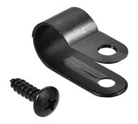 TA-VIGOR Lot de 50 pinces de serrage en nylon de type R, 10,4 mm, assortiment de serre-câbles en plastique, clips de serrage en plastique pour câbles électriques, conduits de câbles, noir