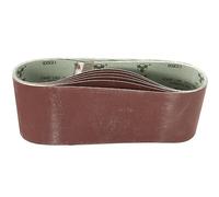TA-VIGOR Lot de 6 bandes abrasives de 100 mm x 610 mm, grain 600, 10,2 x 61 cm en oxyde d'aluminium pour ponceuse à bande portable, finition du bois, métal, cloison sèche, polissage, papier abrasif