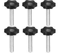 TA-VIGOR Lot de 6 boutons de serrage M8 x 50 mm en forme de tête hexagonale en plastique de 32 mm de diamètre