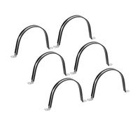 TA-VIGOR Lot de 6 colliers de serrage en caoutchouc de 120 mm - En acier inoxydable - En forme de U - Pour fixation de tuyaux, plomberie, électricité, échappement