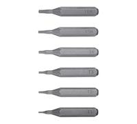 TA-VIGOR Lot de 6 embouts de tournevis Torx T1-T6H, embouts de tournevis magnétiques à tige hexagonale de 5/32", ensemble d'embouts de sécurité en acier S2 à 6 points pour tournevis électrique sans