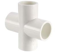 TA-VIGOR Lot de 6 raccords de tuyau en PVC à 4 voies en croix de 20 mm, connecteurs coudés en T et adaptateurs de joint de tube d'eau pour étagère à monter soi-même, cadre de jardin, serre ou tente