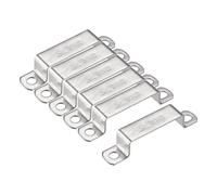 TA-VIGOR Lot de 6 supports de connecteur en forme de U, 60 mm x 20 mm en acier inoxydable, colliers de serrage robustes pour porte fermée, fixation de fil de tuyau