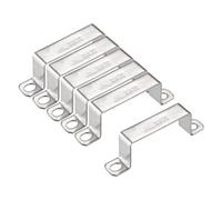 TA-VIGOR Lot de 6 supports de connecteur en forme de U, 70 mm x 35 mm en acier inoxydable, colliers de serrage robustes pour porte fermée, fixation de fil de tuyau