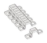 TA-VIGOR Lot de 6 supports de connexion en forme de U, 20 mm x 20 mm en acier inoxydable, support en acier inoxydable pour tuyau en acier inoxydable, colliers de tuyau robustes pour porte fermée