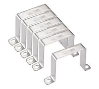 TA-VIGOR Lot de 6 supports en U, 70mm x 70mm en acier inoxydable, support en acier inoxydable pour tuyau, pinces robustes pour conduit pour barre de fermeture de porte, fixation de tuyau et de câble